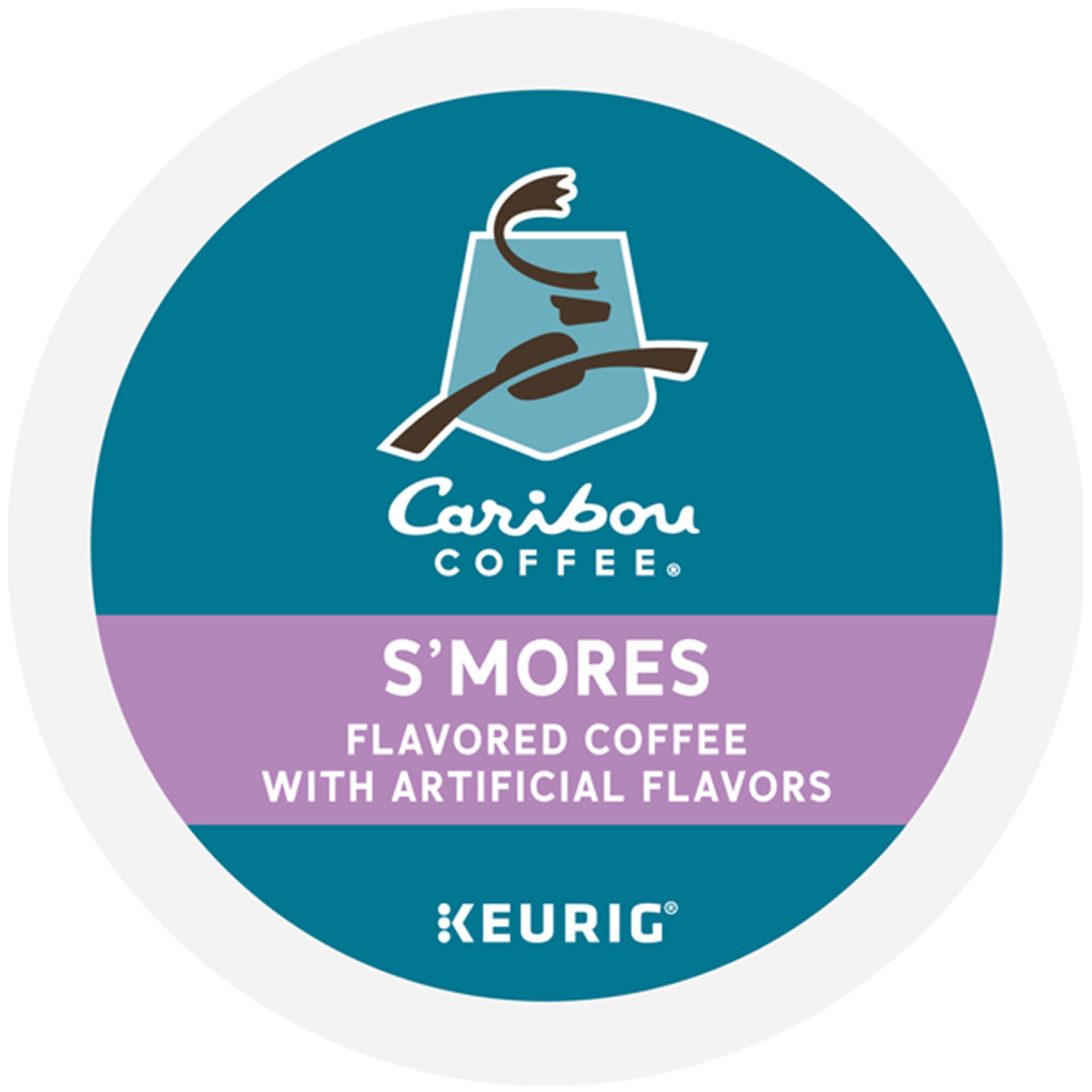 Caribou S’mores Cabin Coffee, Single Serve Keurig K-Cup Pods, Medium Roast Coffee, 60 Count (6 Packs of 10)