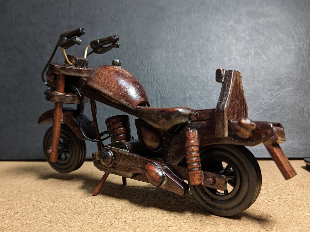 Amazon.co.jp: ハーレーダビッドソン風木製アメリカンバイクの 