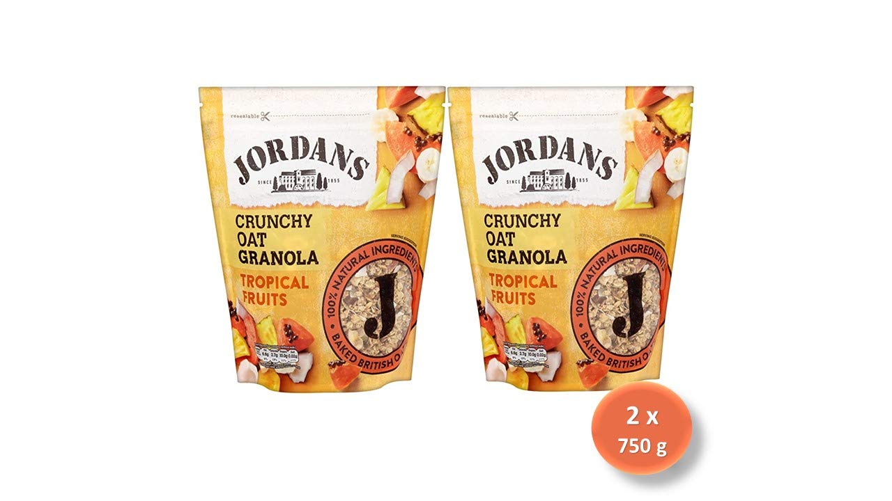 JordansCrunchy Tropical Fruits 750 gms Pack of 2
