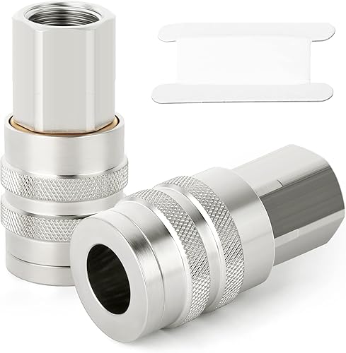 Miniatura 10 de GASHER Acoplador industrial macho de 12 pulgada, acoplador de aire de conexión rápida de flujo básico de 14