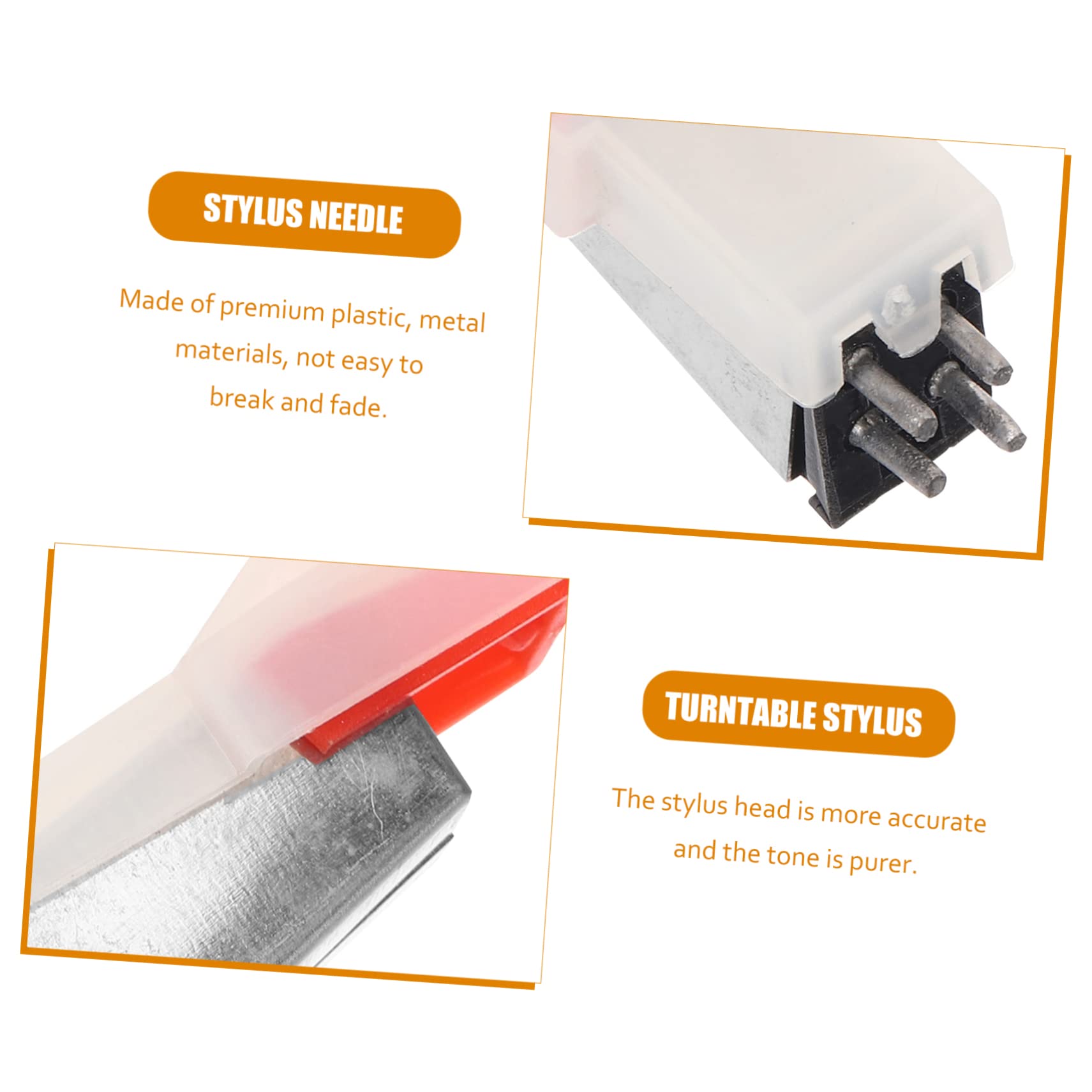 BESTonZON 4pezzi Turntable Stylus Needle Testina Magnetica Per Disco Vinile Puntina Di Ricambio Per Giradischi Accessorio Per Fonografi Facile Installazione e Suono