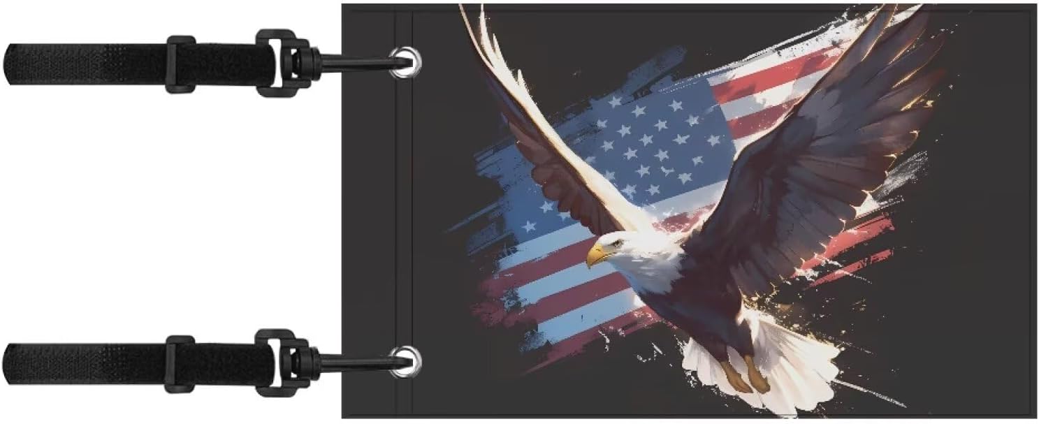 Print Golf Cart Flags Easy Installation Small Flag for Golf Cart with 2 Grommets Double Sided Golf Cart Flag