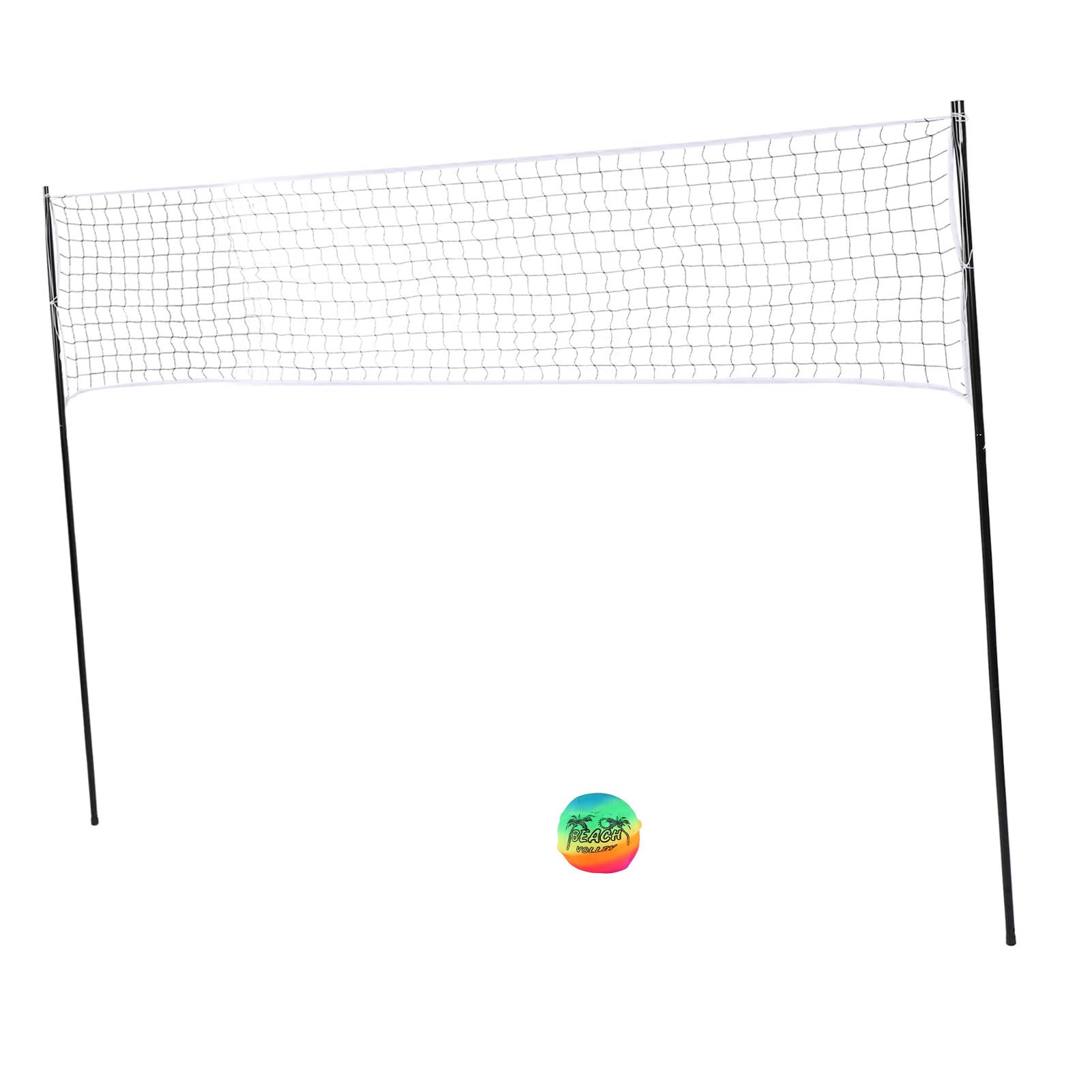 Volleyball Net, Volleyball Net Outdoor Portable Volleyball Set Professional Complete Net System PE and Iron Beach Volleyball Net for Outdoor Beach Backyard