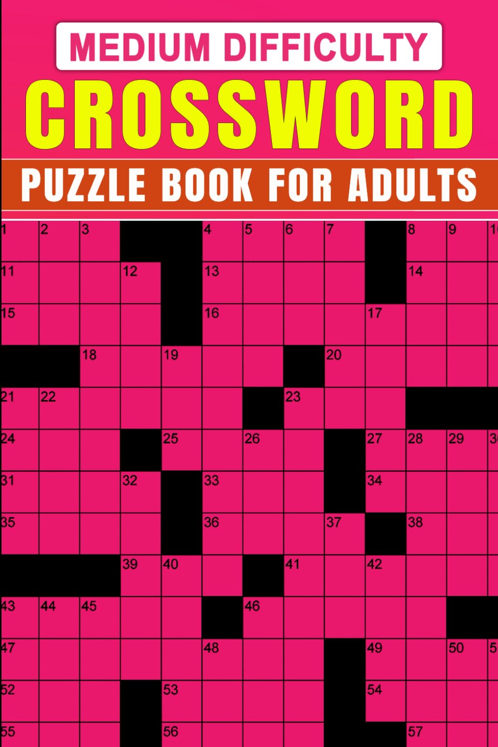 Medium Difficulty Crossword Puzzle Book For Adults: 82+ Large Print Puzzles With Solution-(Boost Your Brainpower)