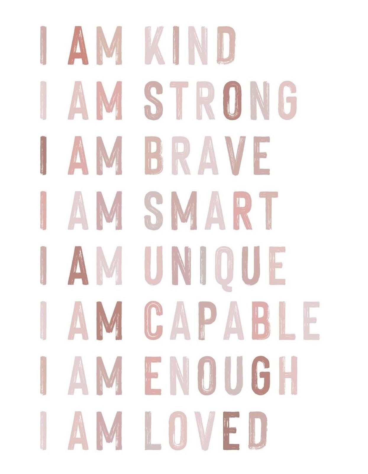 RNUMLIGH Boho Style Affirmations for Girls - Inspirational Nursery Wall-Art Poster Playroom Decor(Unframed,08x12inch(20x30cm))