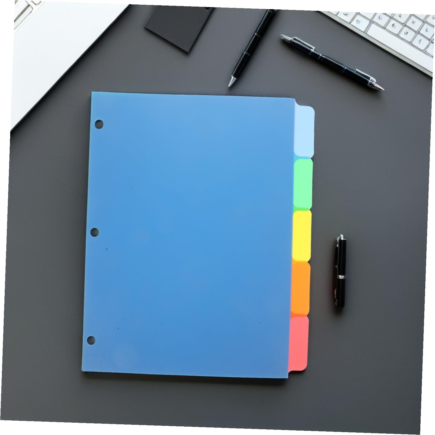 HOMSFOU 20pezzi Divisori Per Raccoglitori in Plastica Con Linguette Vuote Per Anelli Divisori Per Indice Per Casa Scuola Ufficio Studenti e Accessori Per Mobili