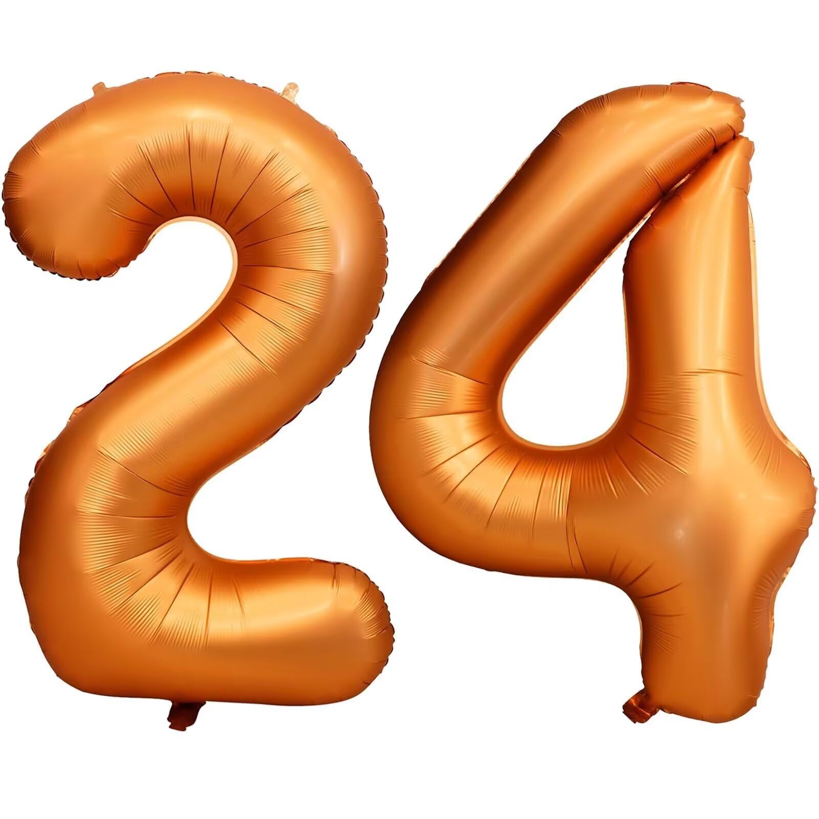 Orange Number 24 Balloons 40 Inch Large Aluminum Foil Orange Party Balloons