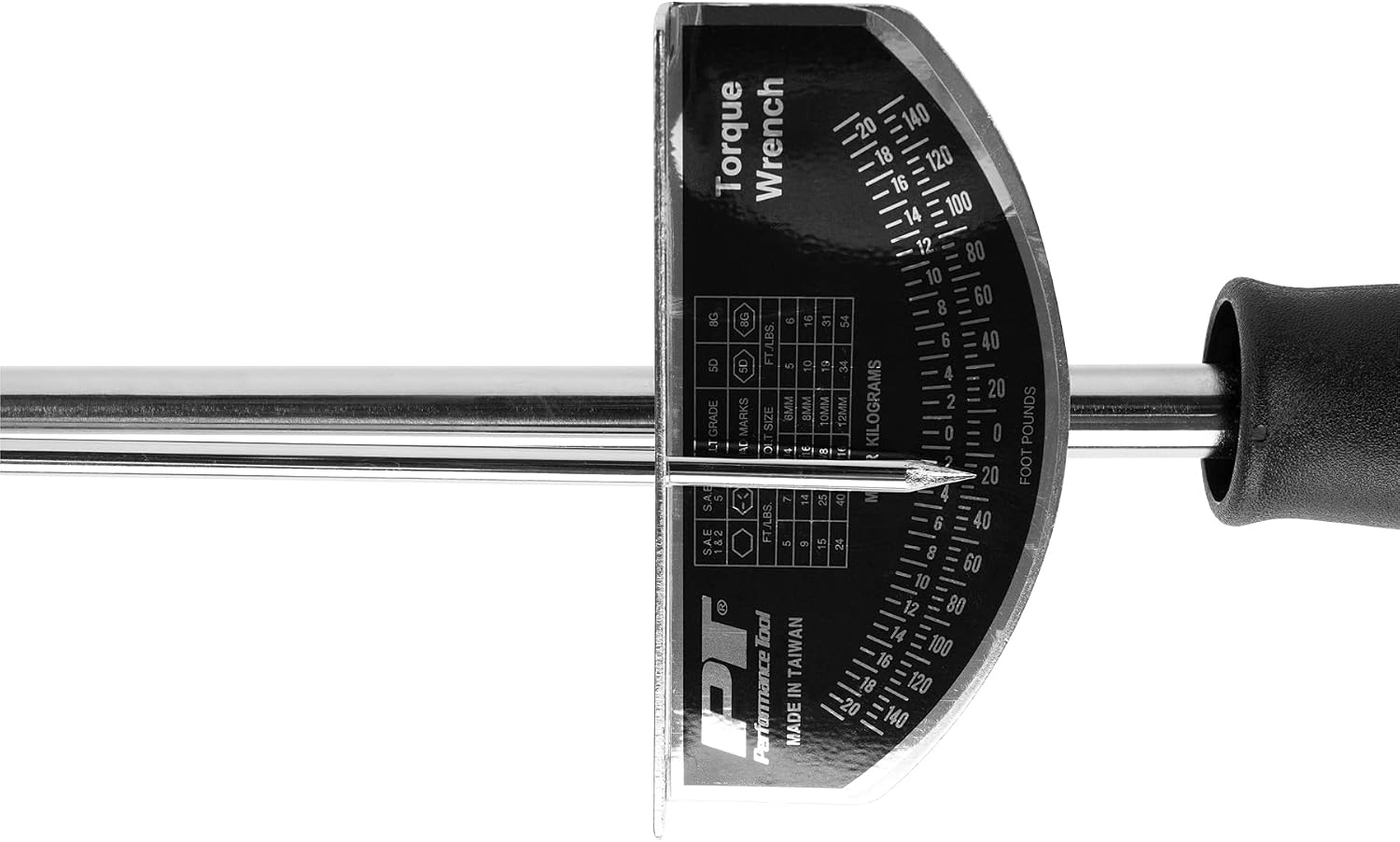 Performance Tool W3001C 1/2 in Drive Beam Style Torque Wrench 0-150 ft/lb