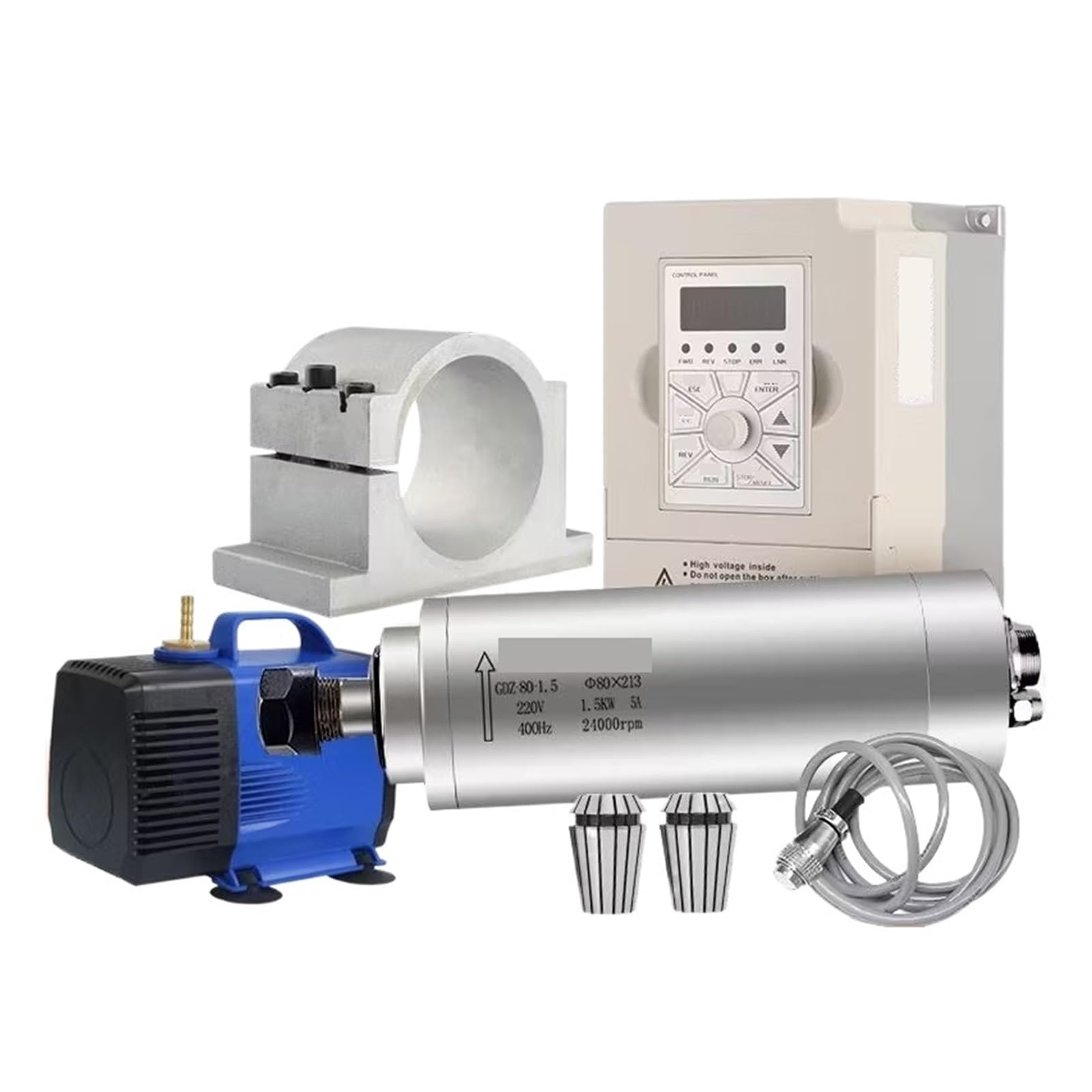 Spindle Motor, Spindle Carving Machine Motor 1.5KW ER16 220V Electric Set