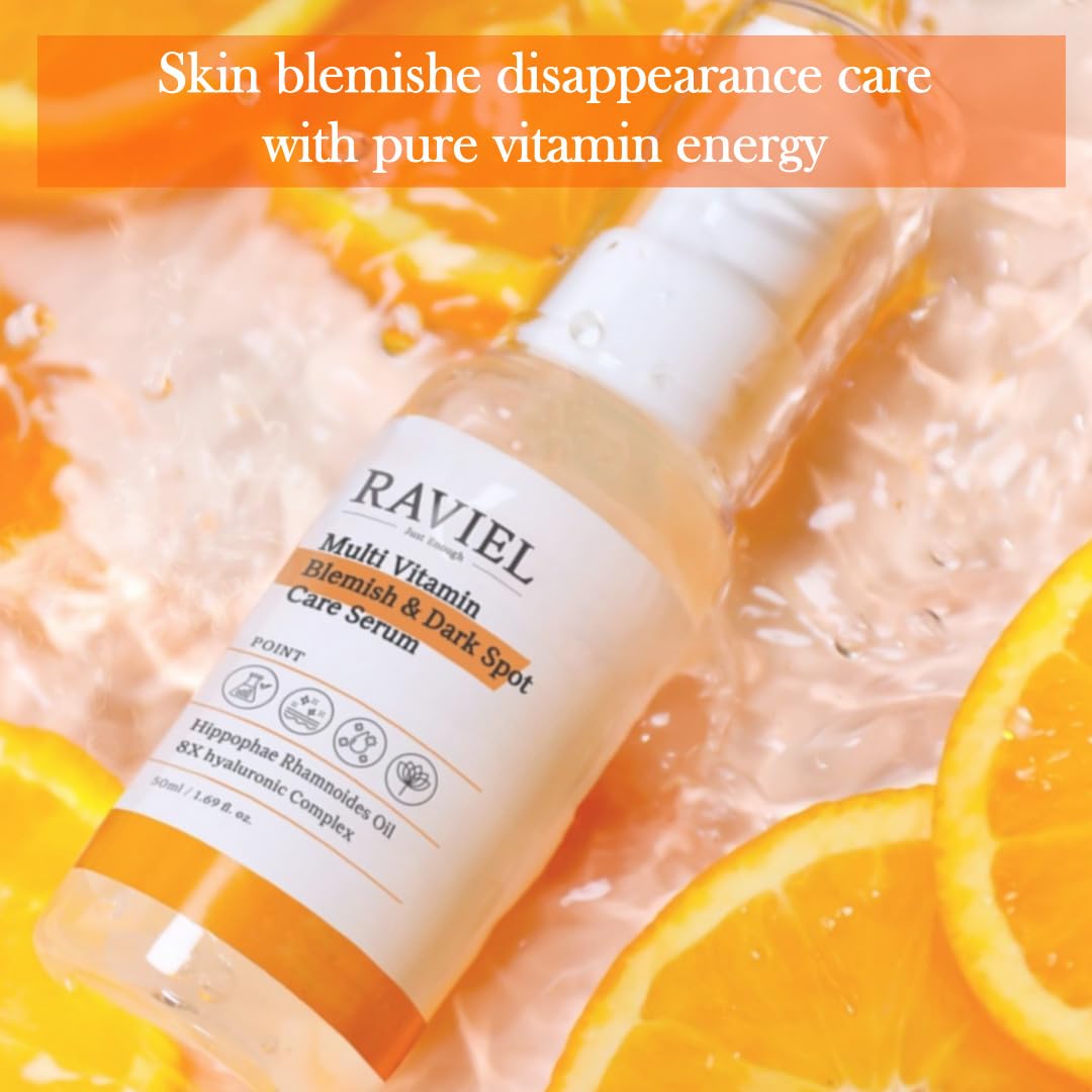 RAVIEL Multi Vitamin Dark Spot & Blemish Care Face Brightening Serum for All Skin Types Dry, Sensitive, Dark Spot Remover - Image 4