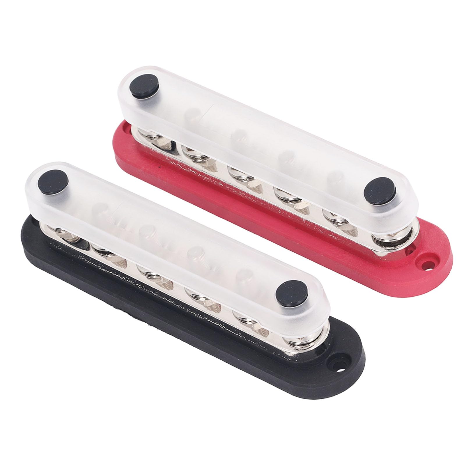 2 Pcs 300A 12V - 48V BAR Terminal Block Distribuzione di Potenza con Copertura, Auto Automobilistica in Barca in Ottone Automobilistico Marino per Auto per le Barche Yacht