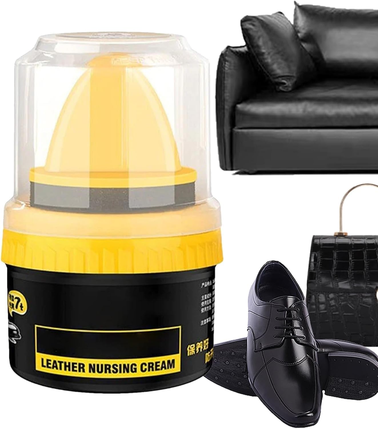 Leather Repair Cream, Nursing, Cream Liquid Shoe Polish,Liquid Shine, With Sponge Applicator Protects from Scuffs,Scratches Natural, Leather Polish [black color]
