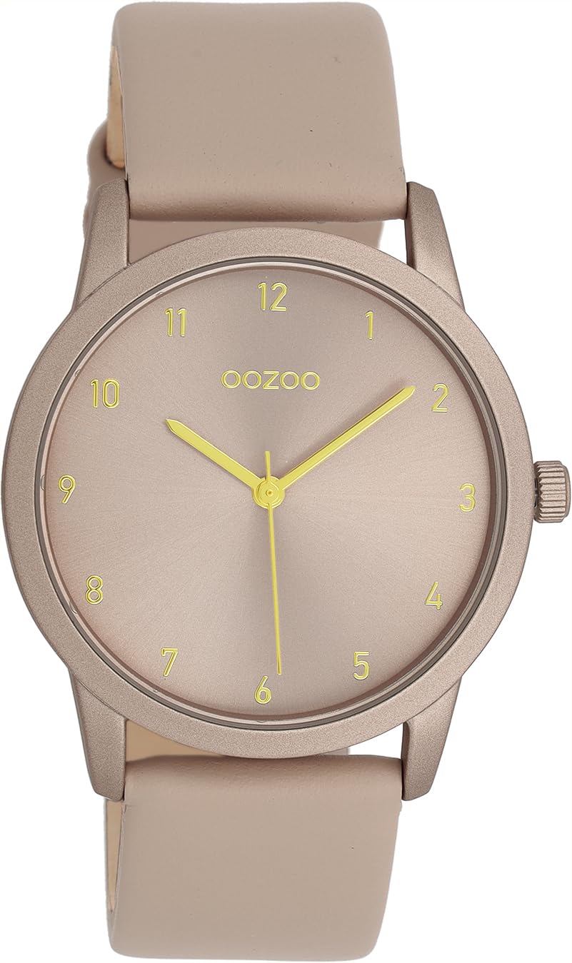 Oozoo - Orologio da donna Timepieces | Orologio da polso da donna con cinturino in pelle | Orologio moderno per donne | Elegante orologio analogico da donna rotondo (cassa da 38 mm)