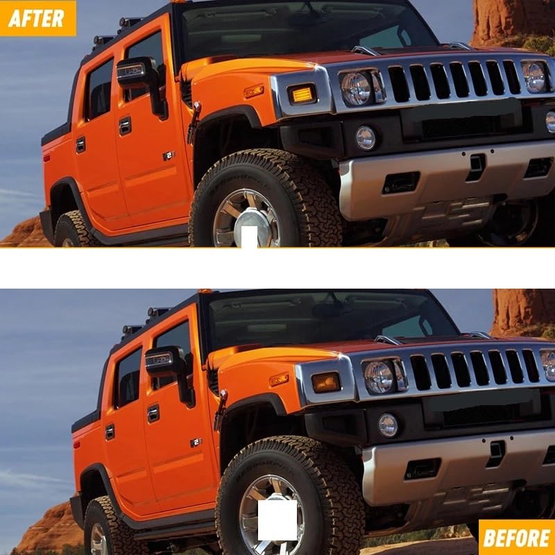 Luces LED dinámicas para parachoques Hummer H2 que eliminan la baja visibilidad frontal 4