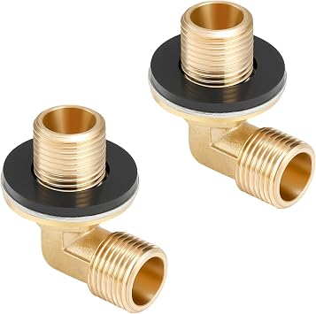 Brass Wall Mount Fauct, Commercial Sink Fauct Installation Kit for Stainless Steel Commercial Kitchen Prep & Utility Sink, 2 Pcs