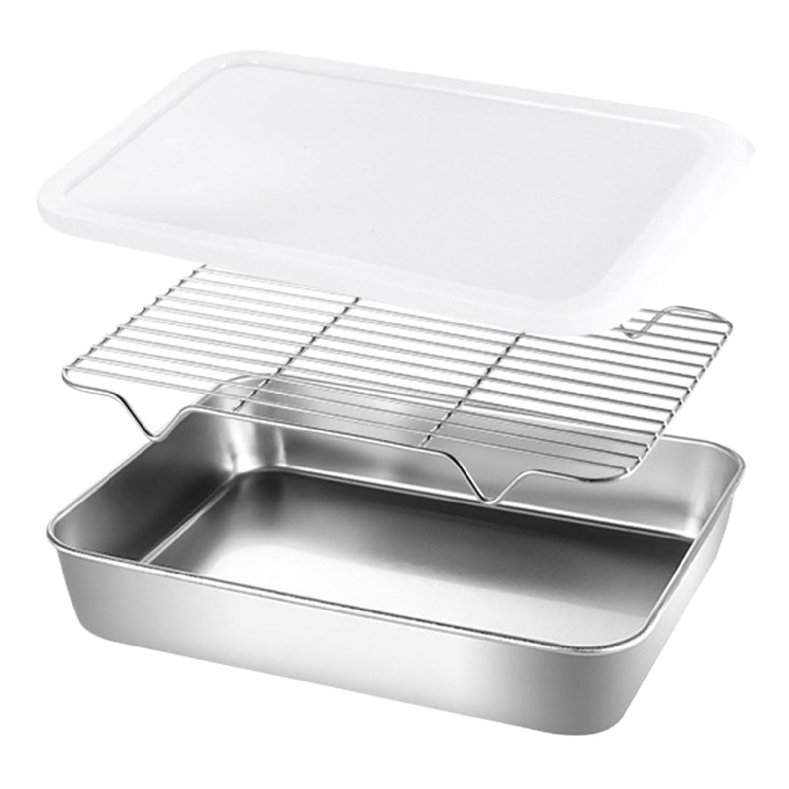 Égouttoir huile de cuisson performant et rôtissoire en acier pour des repas légers