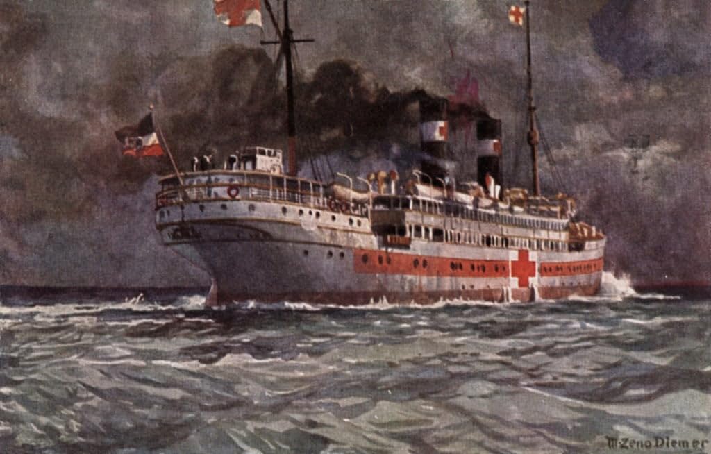 Tableau graffiti de navire-hôpital allemand 60x90cm