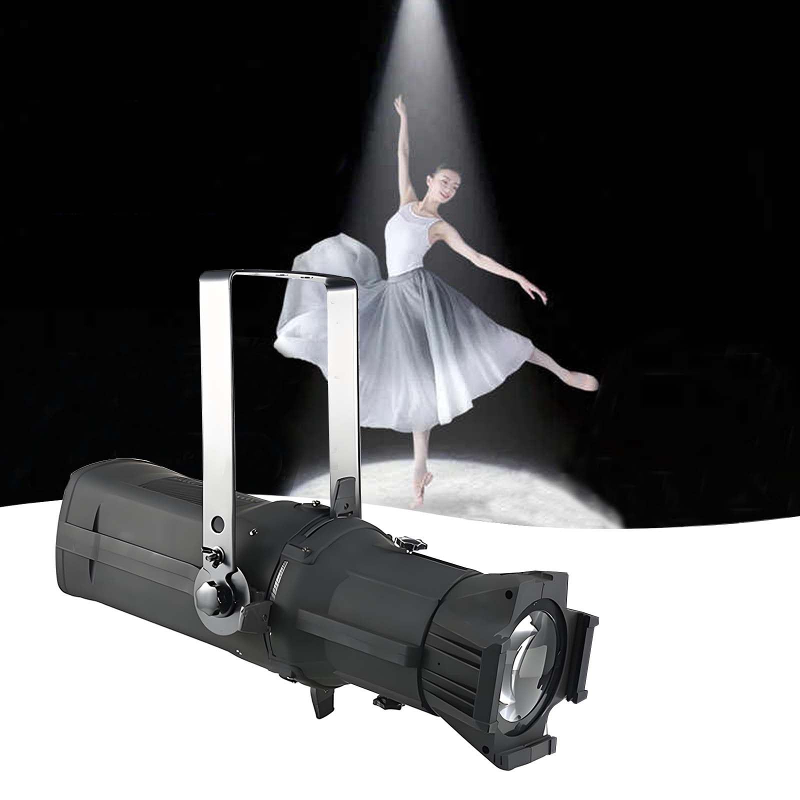 Reflektor LED Pin Spot z czterema kolorami, soczewką z zoomem 13 cm, oświetleniem scenicznym o dużej jasności 19000 lm, RGBW i regulowanym światłem białym (3000 K-5700 K) do pokazów DJ-skich, wesel