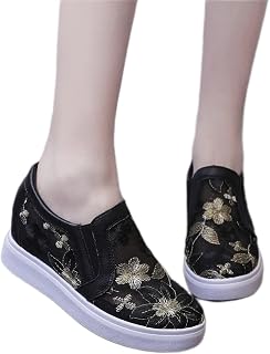 Bkebge Tenis Cambian Color Zapatos de Mujer Zapatillas de Deporte Color Encaje Flor Casual Deportes Mujer Cuñas Malla Sólido Zapatos Casuales de Mujer