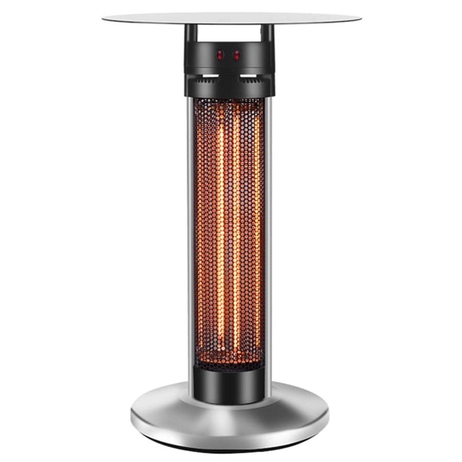 Outdoor Infrared Patio Heater with Tempered Glass Table Top, Carbon Fibre  Heating Element, Double Switch 700W/1400W, 360° Radiating and Anti-Dumping  : Amazon.nl: Garden