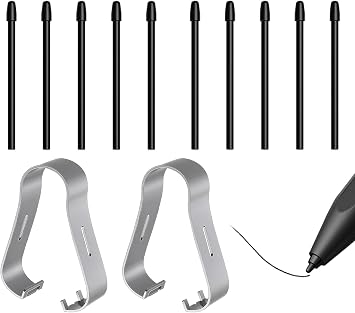 10PCS Replacement Pen Tips for BOOX Stylus Pen, Pen2 Pro, Max Lumi2, Note Air2, Note5, Nova Air C Stylus, Soft Tips for Boox, Durable Graphite Nibs with Paper-Like Writing Feel, Non-Plastic Tip