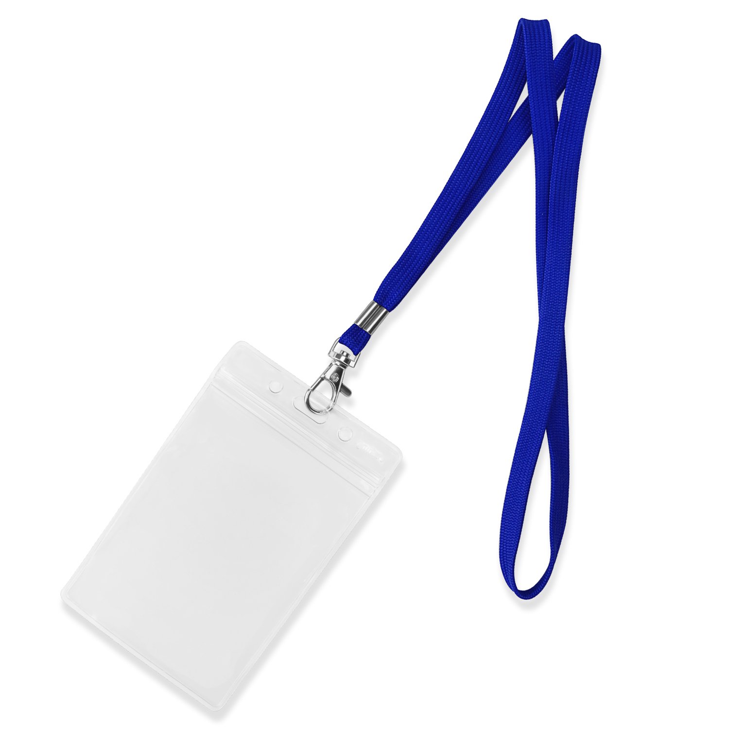 Fushing 100 Pezzi Cinghia in Poliestere 45cm con Chiusura Girevole per Carte di identità, Chiavi