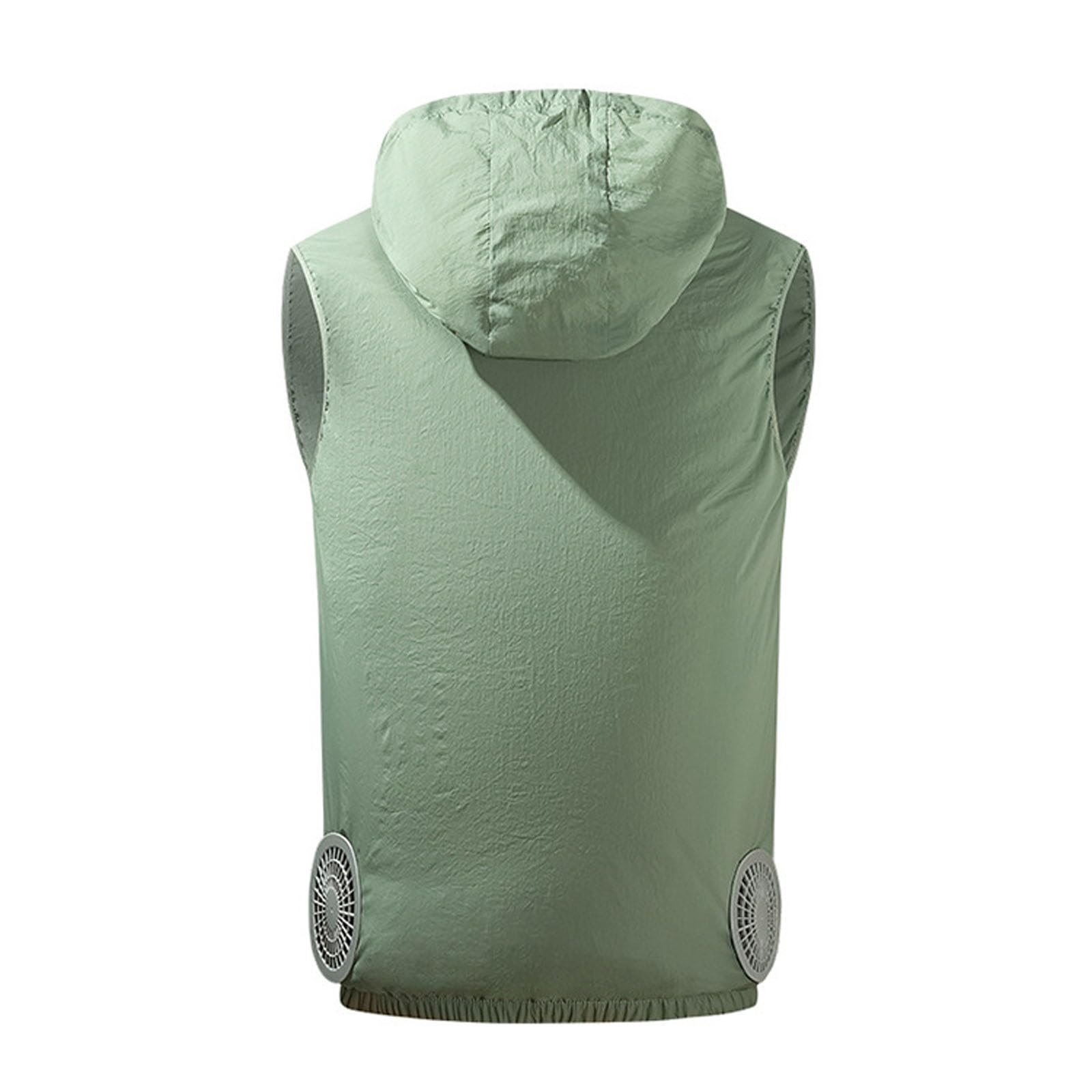 Chaleco de Enfriamiento Unisex Chaqueta con Capucha y Aire Acondicionado con 2 Ventiladores Chaleco Recargable USB