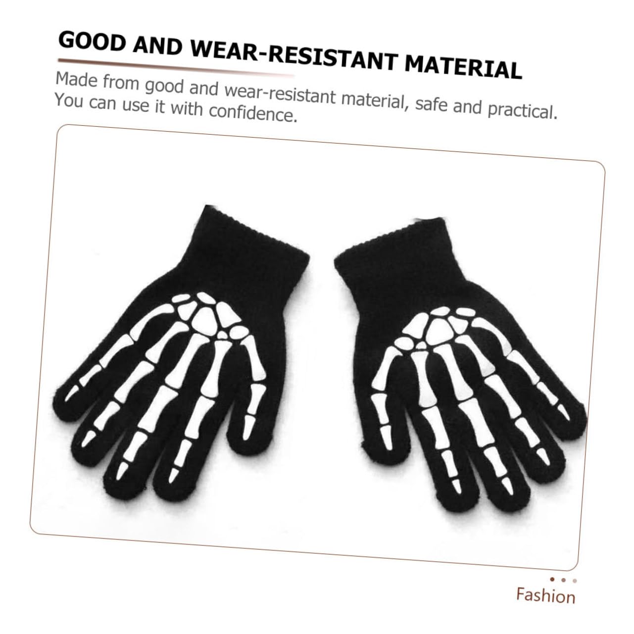 KOMBIUDA Halloween Decor Gloves Simulation Skeleton Gloves Glowing Effect for Party Wear