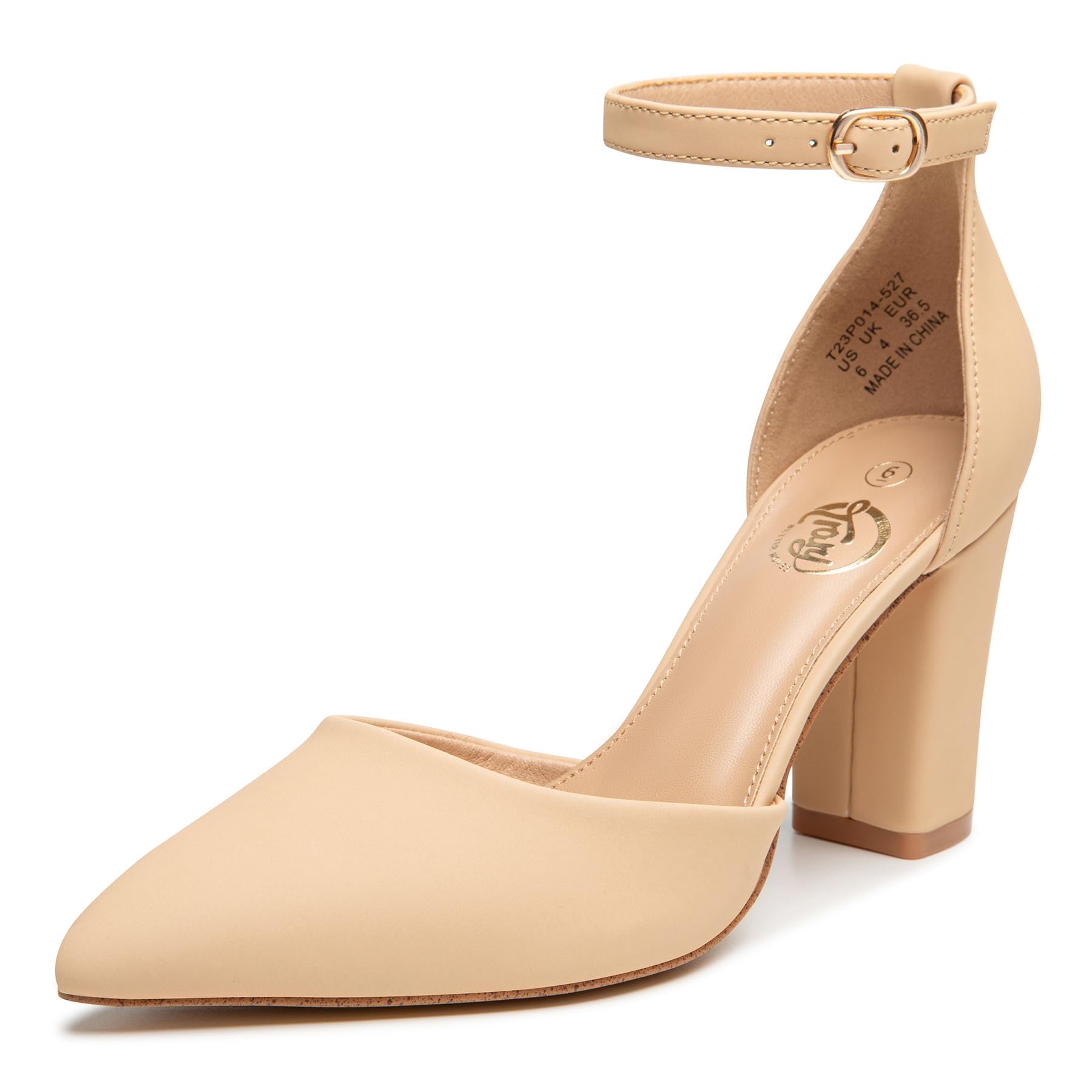 Trary Mary Jane Shoes Women Chunky Block Heels Mary Janes Dress Shoes for Women Close Cap Toe 2.2 Inch Women's Pumps Shoes with Buckle Double Strap