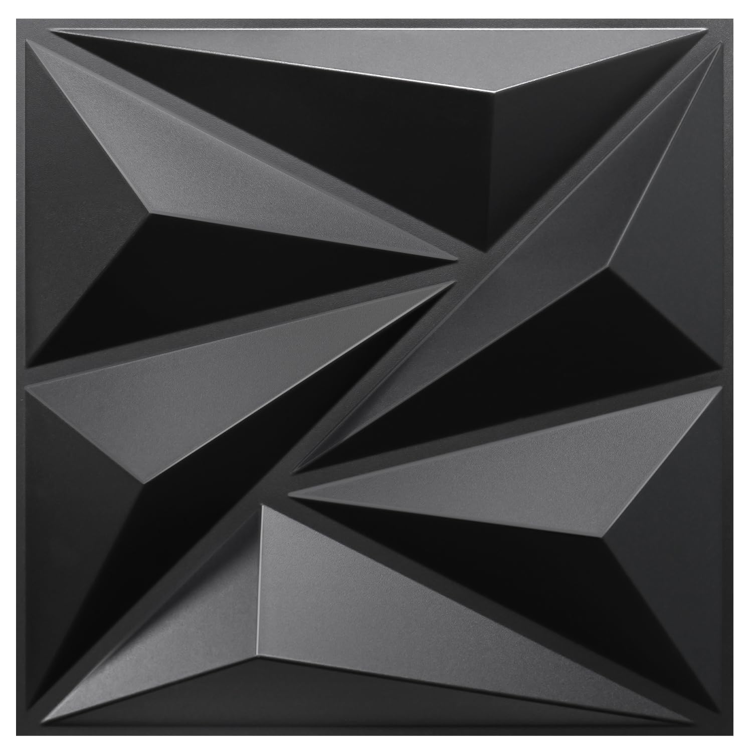 STICKGOO 3D Wall Panels for Interior Wall Decor, Black Diamond Design Accent Wall Panels, 12''x12'' Modern Decorative Wall Panels for Living Room, Lobby, Office, 33 Pack