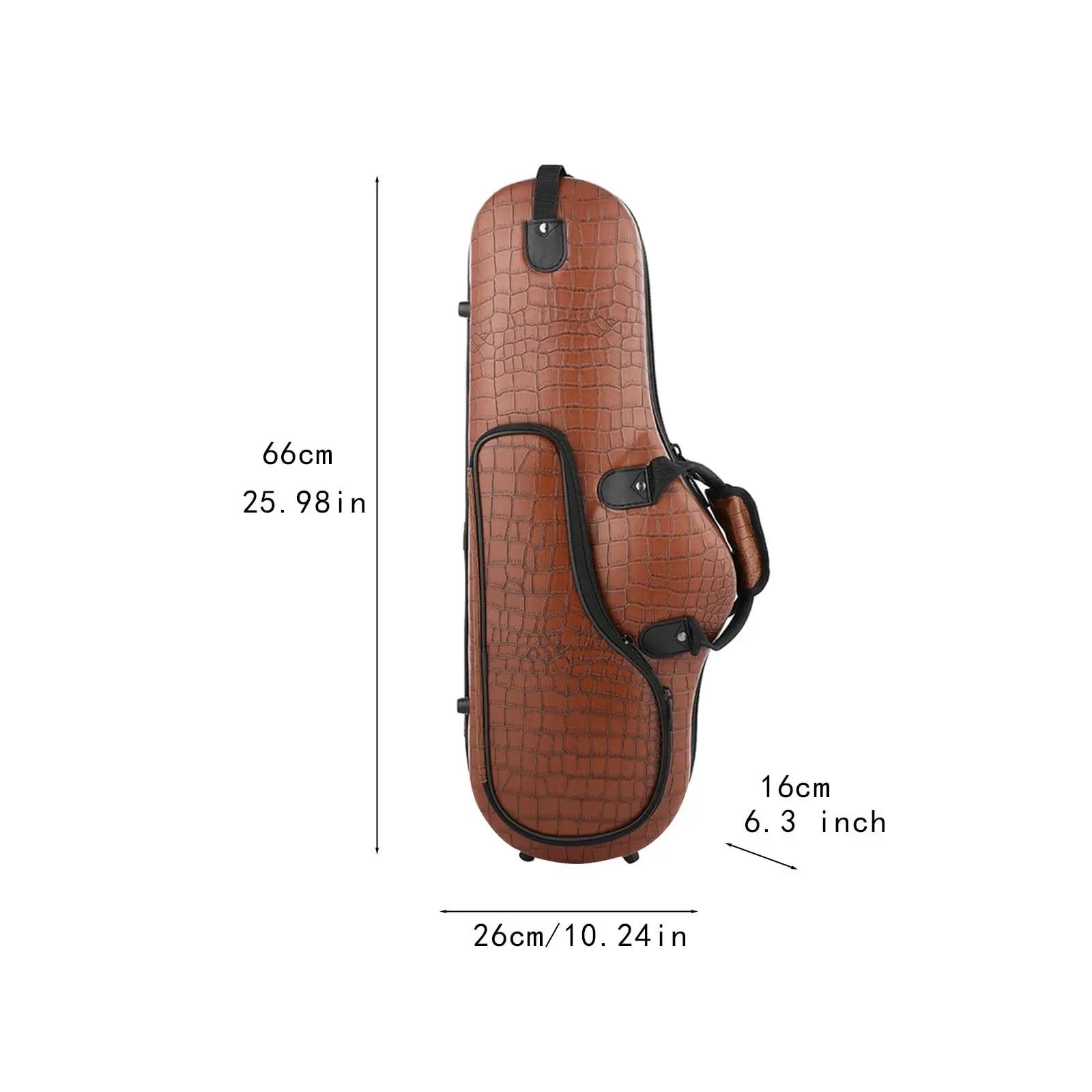 Estuche para Saxofón Estuche for saxofón alto, mochila de tela Oxford con bolsillo externo, estuche for principiantes(Black)