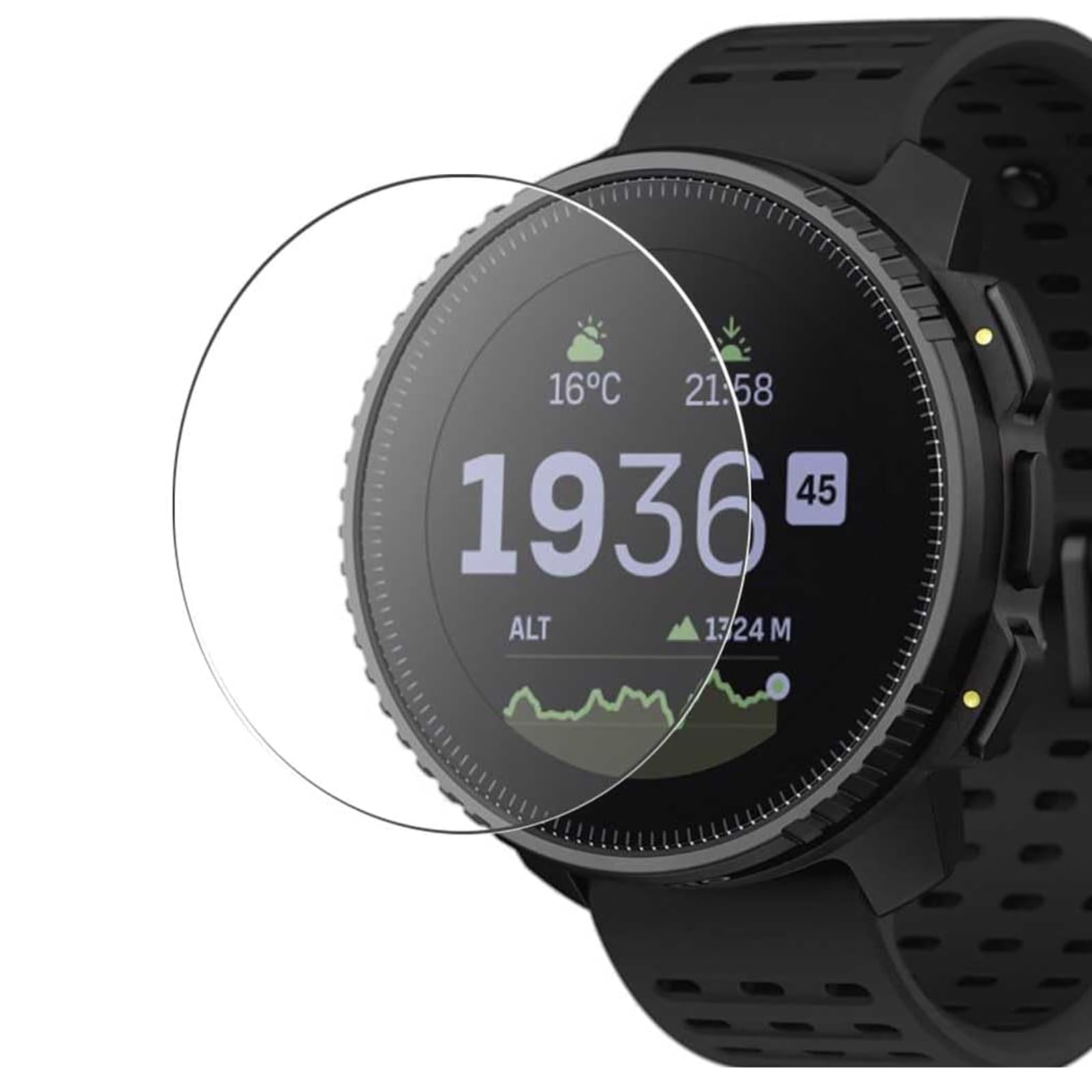 AWADUOCompatible with Suunto Vertical Screen Protector, 0.33mm Watch Tempered Glass Screen Film Protector, Made From Real Glass