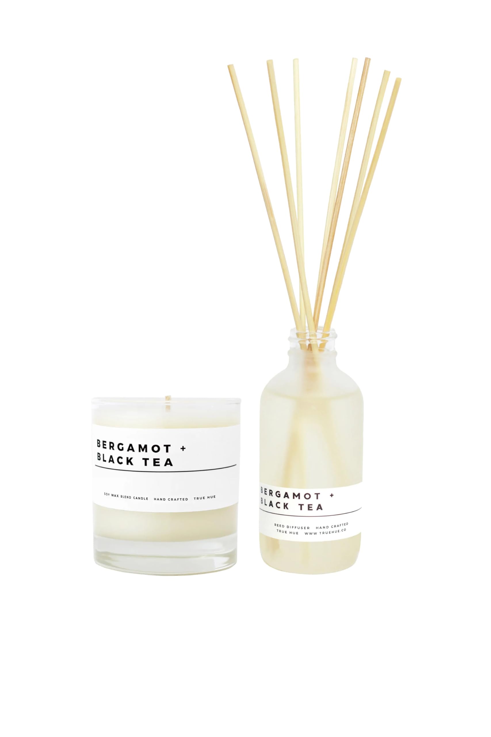 Candle + Reed Diffuser Bundle | True Hue | Luxury Scented Candle + Reed Diffuser | Pick Your Favorite Fragrance | 15% Discount | 7.75 oz Candle + 4 oz