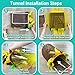 Guinea Pig Hideout - Fleece Tunnel House Cage Accessories for Rat Hamster Hedgehog Chinchilla Small Animal - Playing Sleeping Hunting Resting Washable Tube Bedding Habitats