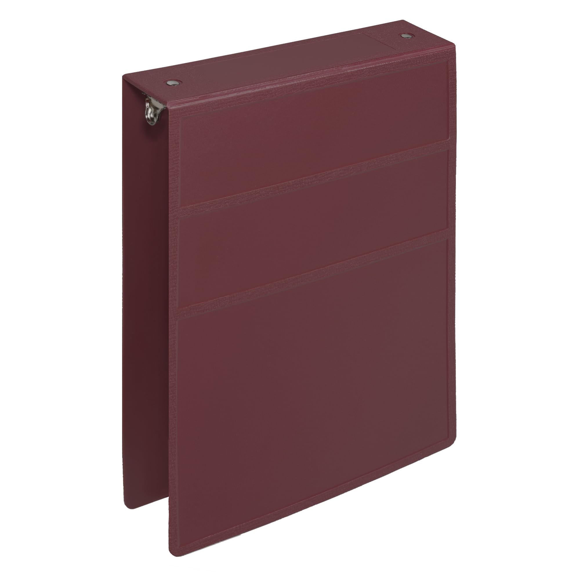 Carstens 2-Inch Heavy Duty 3-Ring Binder - Top Opening, Wine, Durable Plastic, Precision No-Gap Rings, Waterproof Cover, No Pockets, Holds 300 US