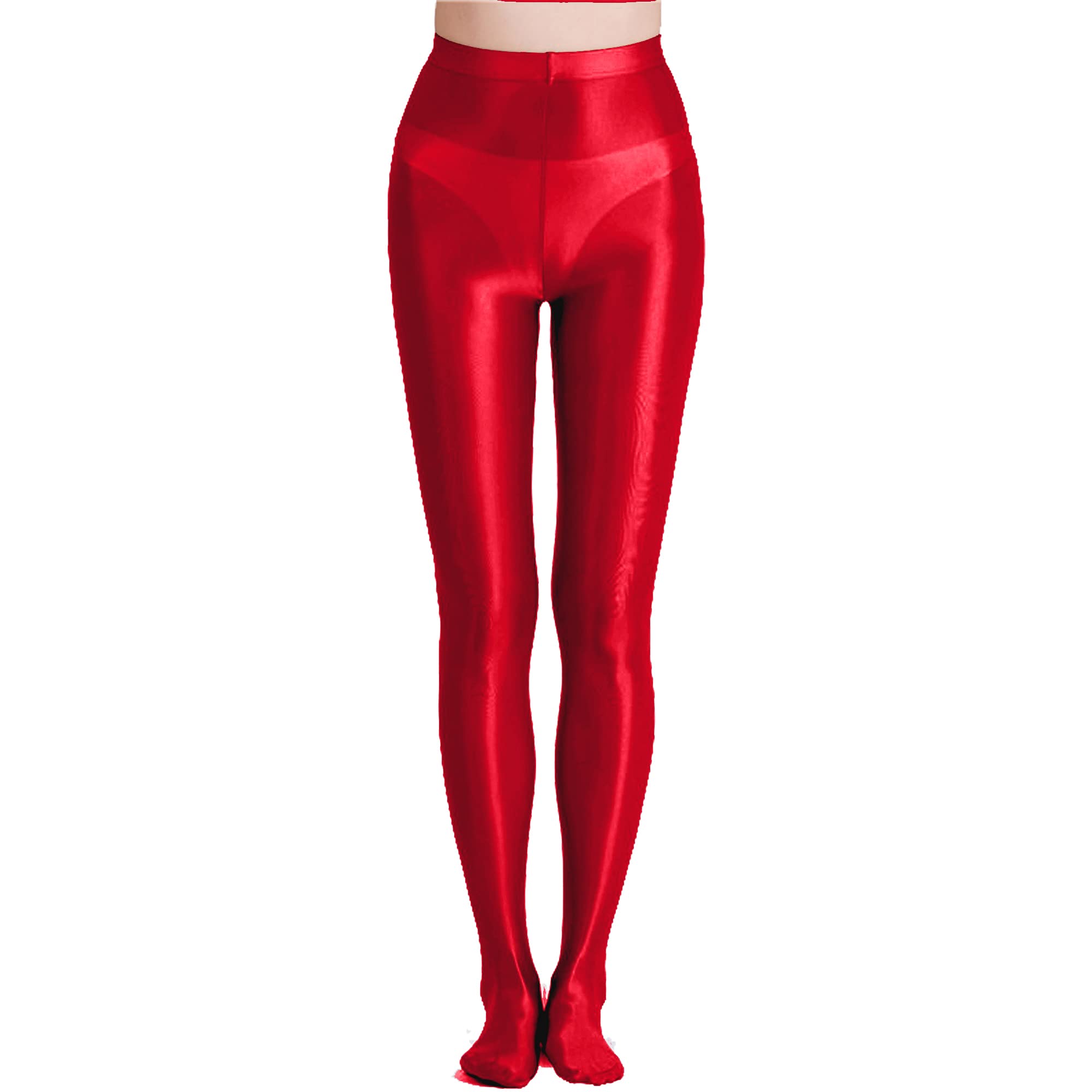cloudmall Women Sexy Semi Opaque Pantyhose Running Tights Yoga Leggings Oil Shiny Stocking