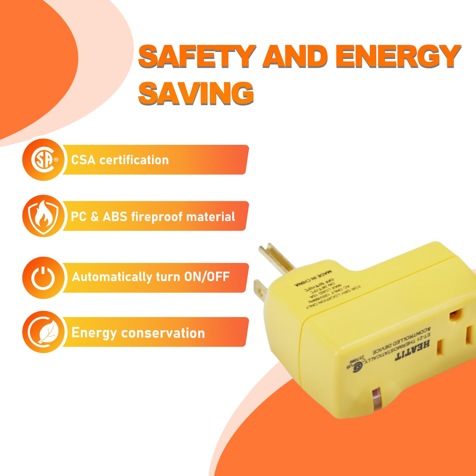 Freeze Protection Thermostat Outlet - HEATIT ET-21 -4