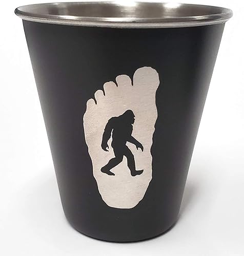 Miniatura 7 de BELIEVE Bigfoot Shield - Vaso de chupito de acero inoxidable - BigfootSasquatchYetiWilderness Gift - Diseñado y fabricado en los Estados Unidos