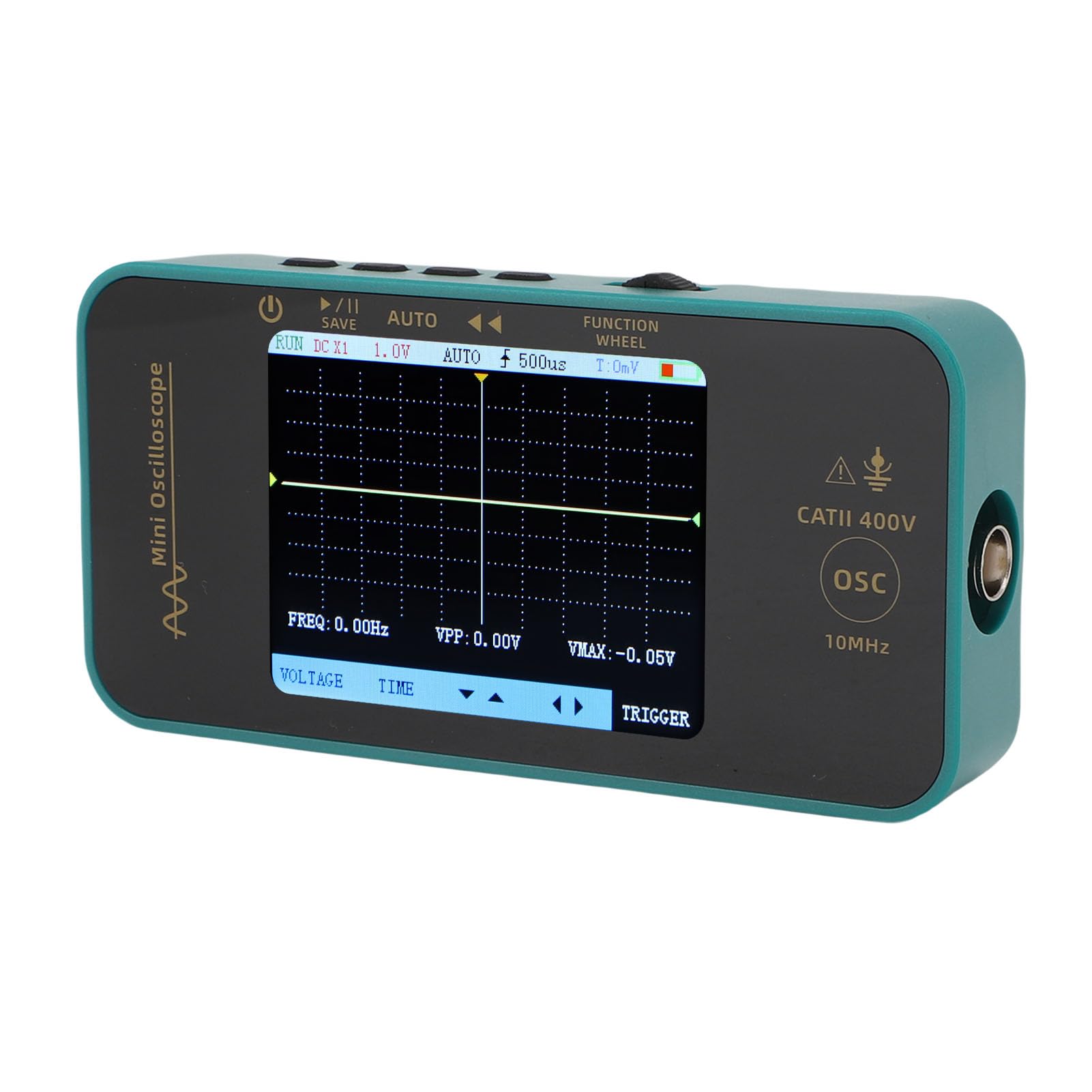 Handheld Digital, 3.2 Inch Color Screen 10MHZ Accurate 48MSa/s Single Channel Real Time Sampling Portable Meter, 20ppm Lab Oscilloscopes