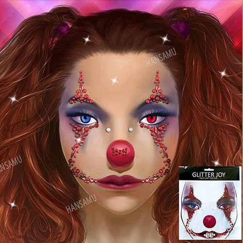 Miniatura 9 de Gemas faciales de Halloween, tatuajes, Día de los Muertos, cara de lágrima negra, calcomanías temporales de tatuaje de calavera para hombres,