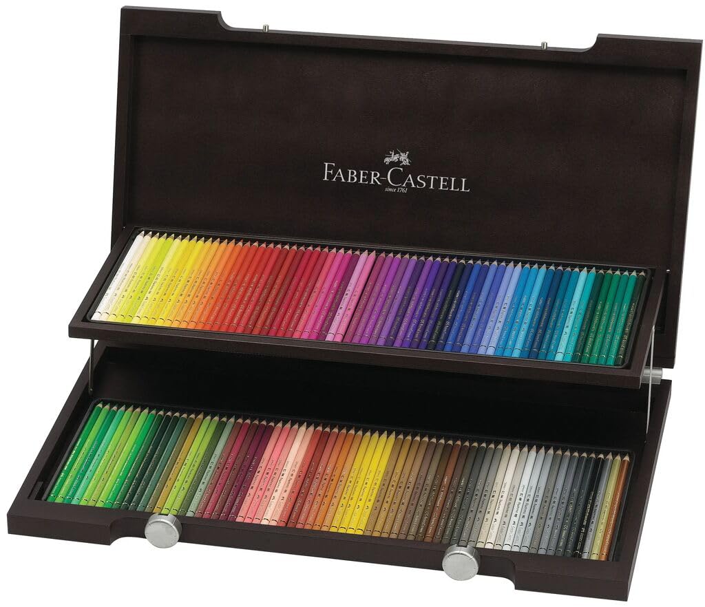 FABER-CASTELL Buntstifte POLYCHROMOS, 120er Holzkoffer, Sie erhalten 1 Packung, Packungsinhalt: 120 er Set