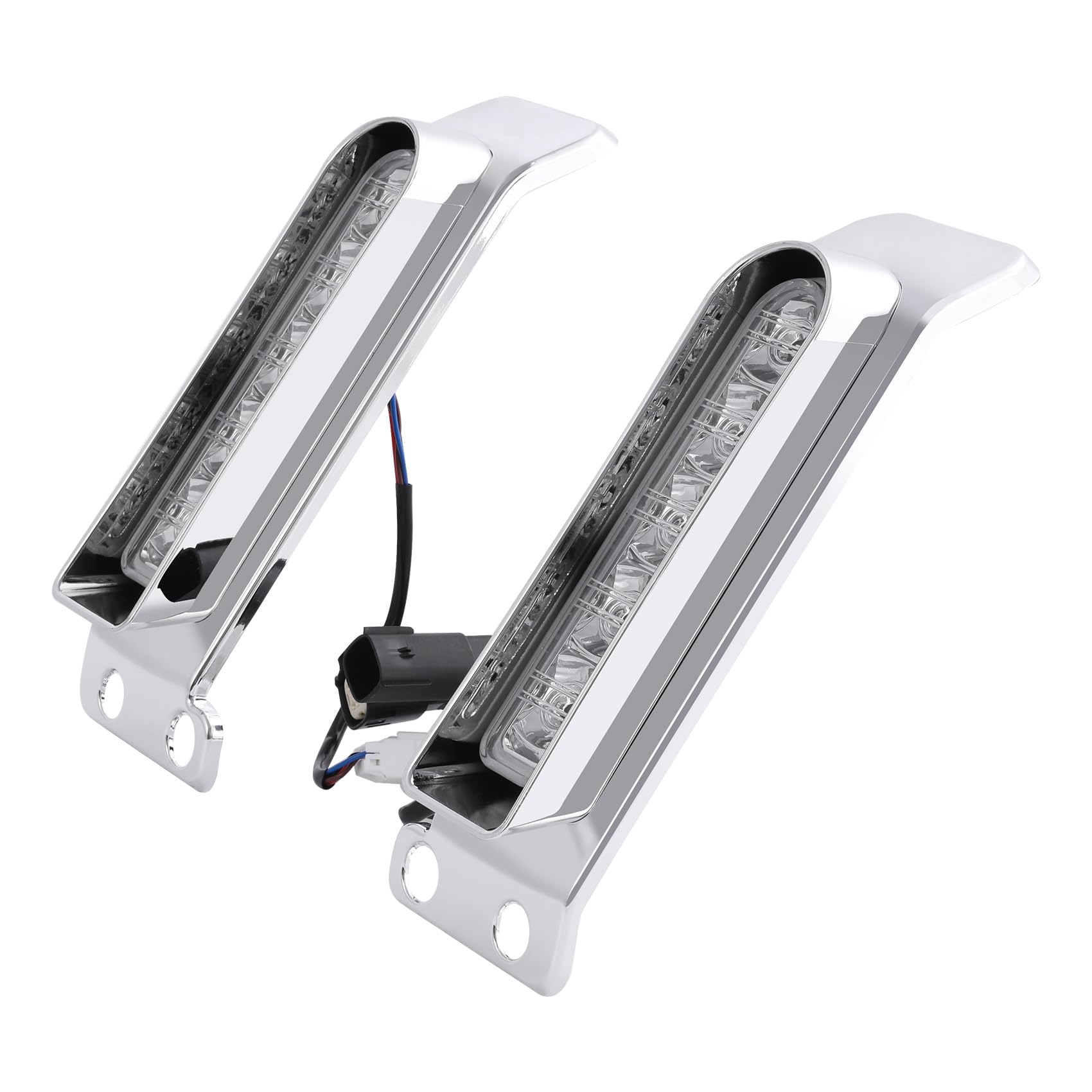 TCMT Saddlebag LED Inserts Support Auxiliary Light Fit For Harley Road Glide FLTR 2014-2023 Electra Glide Ultra Classic 2014-2019 Ultra Limited 2014-2024 Chrome Housing Clear Lens