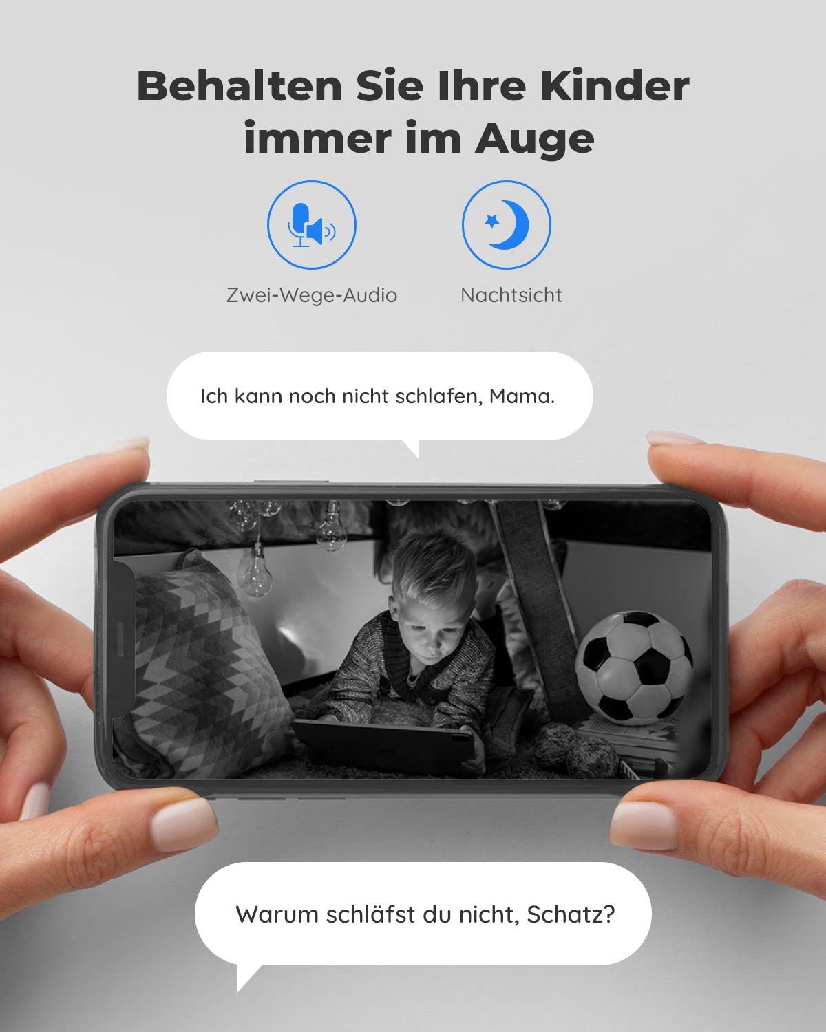 Reolink 5MP PTZ Überwachungskamera Innen, E1 Zoom (Generalüberholt) | WLAN IP Kamera Indoor mit 3X Optischem Zoom, 355°/50° Schwenkbare, 2,4/5,0 GHz WiFi