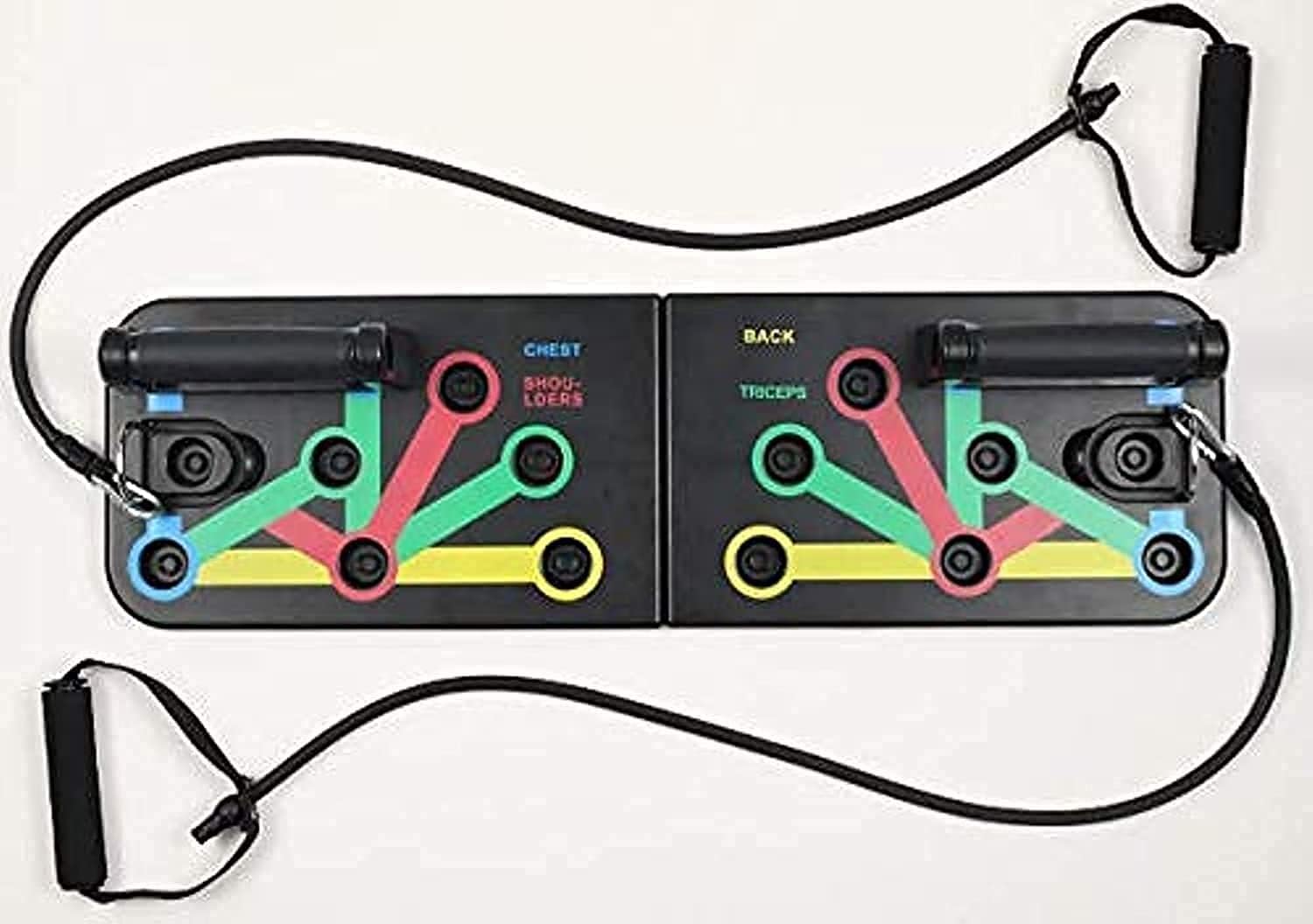 Max Strength ® Multi-Function 13 in 1 Push Up Rack Board with Resistance Bands, Bodybuilding Fitness Push Up Stand Board, Power-press & Push-up Fitness Board, Training System Portable Home Gym Fitness