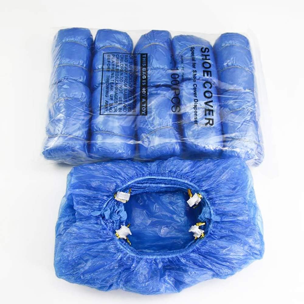 Copriscarpe Monouso in Plastica Blu Impermeabili 100 Pezzi Compatibili con Distributore Automatico