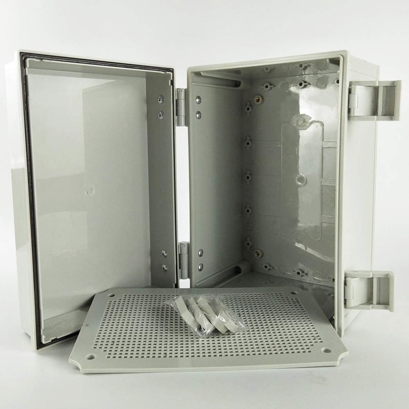 Ogrmar ABS Plastic Dustproof Waterproof IP65 Junction Box Universal Electrical Project Enclosure with Lock (11.8"x7.8"x6.3")