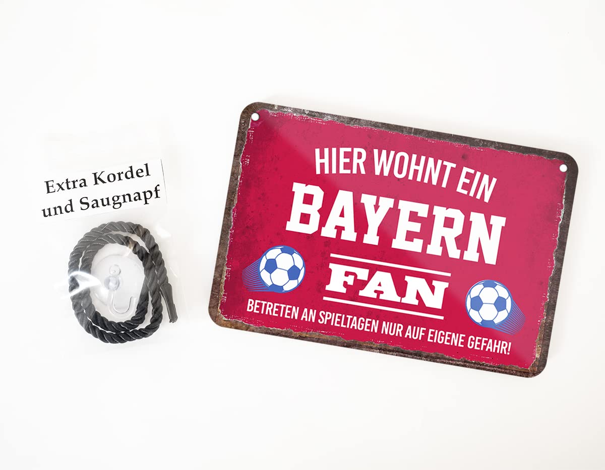 Magdeburg Fan Blechschild – Wanddekoration Mit Spruch, 18x12 Cm, Inkl. Saugnapf & Kordel