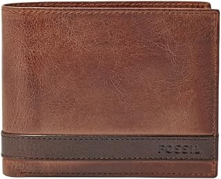 Fossil Quinn Bifold Wallet, Brown, 11.5 x 2.5 x 9.5 cm