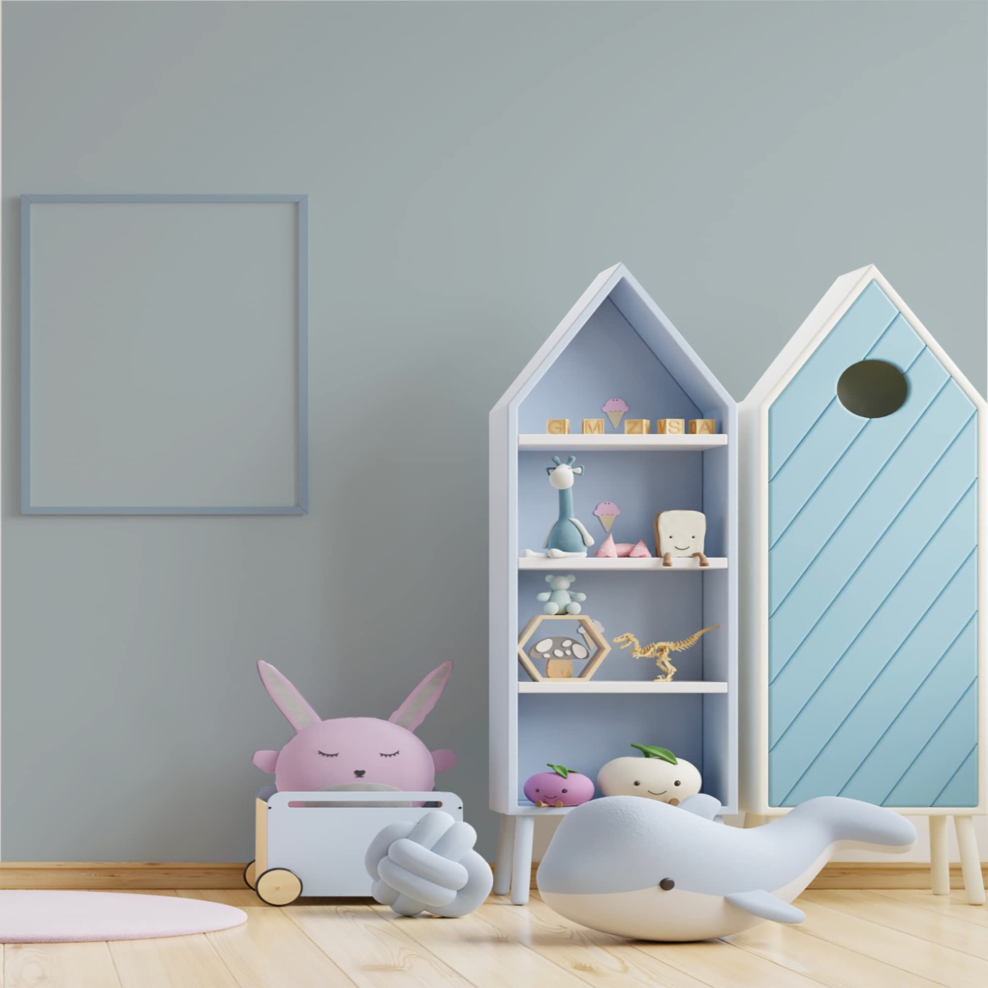 BOX DECO COULEURS Aqua Deco - Pittura da parete acrilica effetto velluto, 10 l, grigio blu