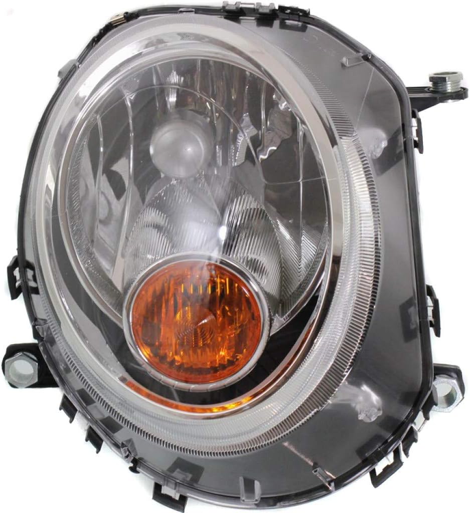 KarParts360 For Mini Cooper Headlight Assembly 2007-2013 Passenger Side Convertible/Hatchback Yellow Indicator For MC2503105 | 63 12 2 751 870